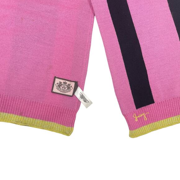 Vintage Y2K Juicy Couture Wool Scarf Pink Black Green - Picture 2 of 12